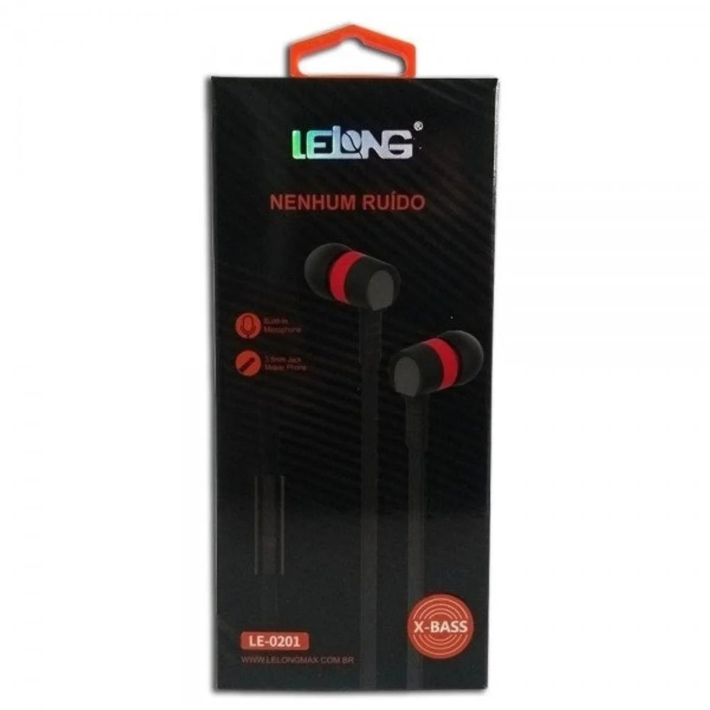 Fone De Ouvido Com Microfone LELONG Borracha Le-0201