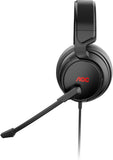 Headset Gamer, Headphone, fone de ouvido com microfone AOC GH100 Driver 50 mm, Multiplataforma, LED.