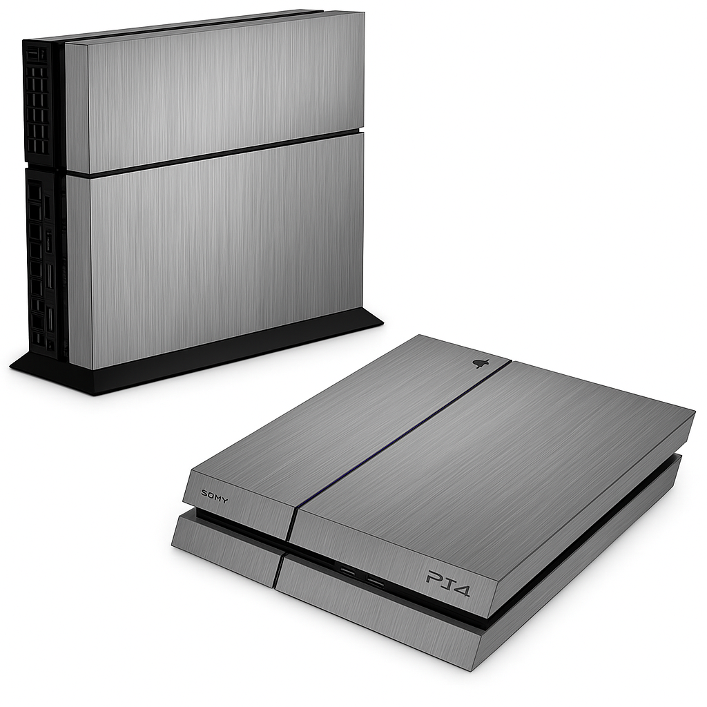 Ps4 Fat Skin - Aço Escovado Cinza 500GB 1 jogo de brinde