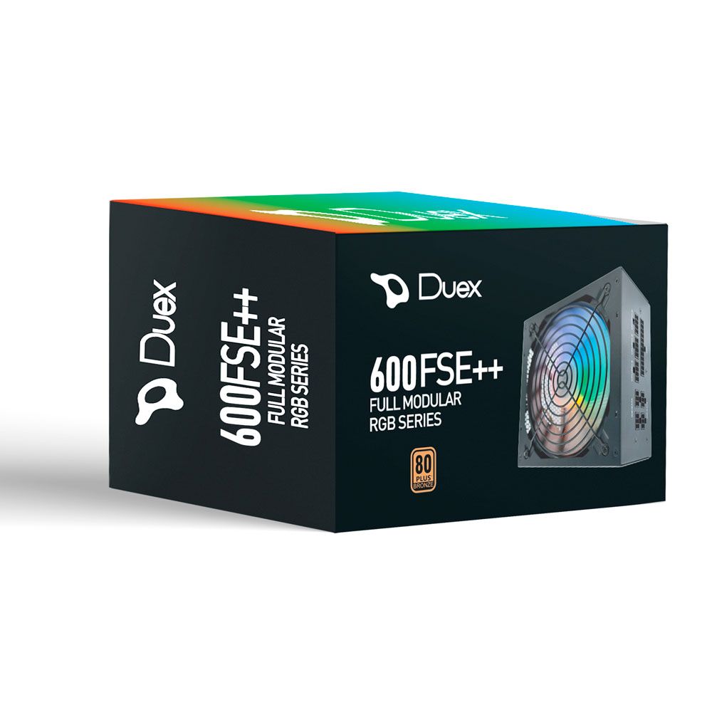 Fonte de Alimentação DX 600FSE++ RGB 600W DX 600FSE++ RGB - Duex