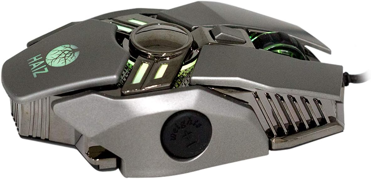 Haiz Mouse Gamer 3200dpi 7 botões Led Rgb Base Metálica HZ-280