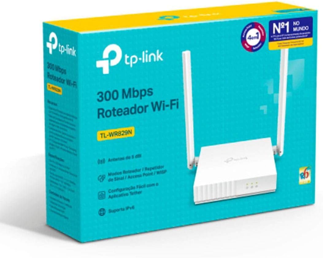 Roteador Wi-fi TP-Link TL-WR829N Wireless N 300MBPS IPV6 - 2 antenas/branco