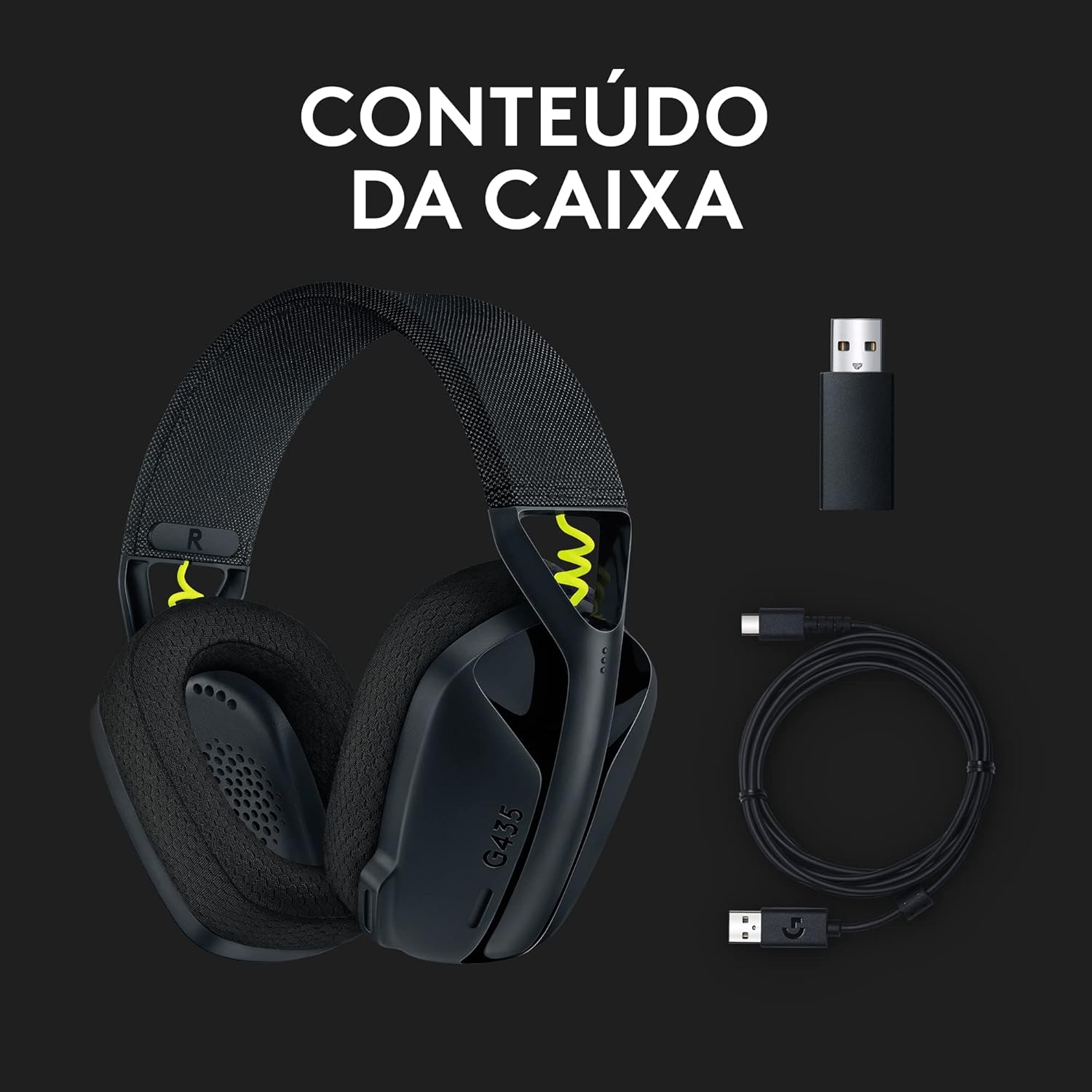 Headset Gamer Sem Fio Logitech G435 Lightspeed