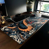 Mouse Pad Gamer Speed Extra Grande 90cmx40cm Dragão Azul