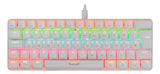 Teclado Mecanico Gamer TGT Sherman Compacto, Rainbow, ABNT2, Switch Azul, Branco, TGT-SHCPTW-RBW01