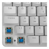 Teclado Mecanico Gamer TGT Sherman Compacto, Rainbow, ABNT2, Switch Azul, Branco, TGT-SHCPTW-RBW01