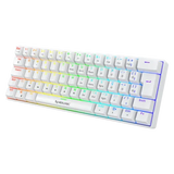 Teclado Gamer Mecânico Neologic Precision Pro Polar 60% RGB Hot Swap 61 Teclas Switch Blue Branco Cabo Tipo C - Proplr-blue