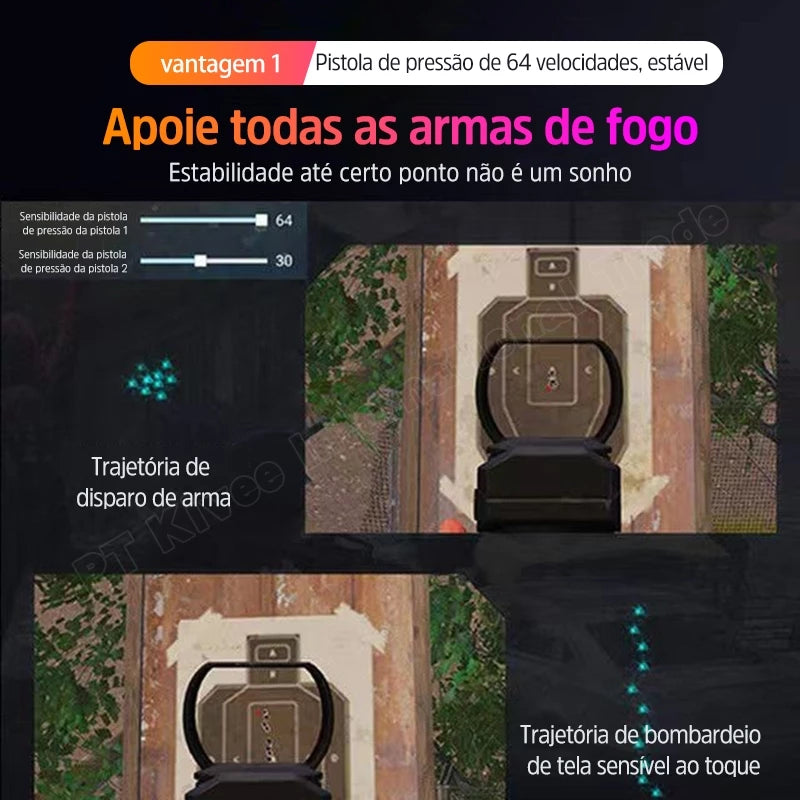 Teclado com uma mão Teclado luminoso RGB para jogos Teclado com design ergonômico