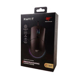Mouse Gamer Havit MS1038 8000 DPI 7 Botões RGB Preto
