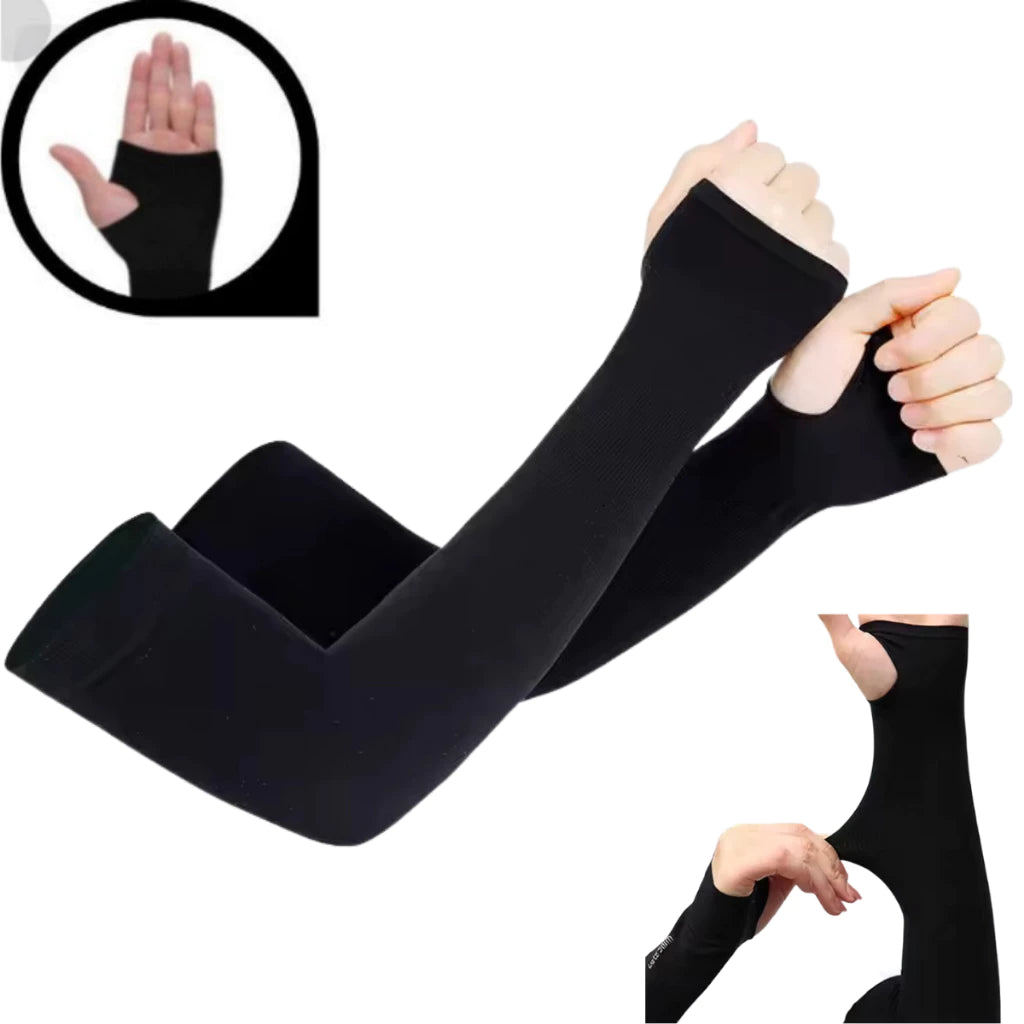 PAR Manguito Preto Proteção Solar UV50+ Segunda Pele uv Mangote unissex