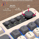 Kit Teclado E Mouse De Gamer Com Fio Para Três combinações de cores Iluminado 98 Teclas