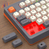 Kit Teclado E Mouse De Gamer Com Fio Para Três combinações de cores Iluminado 98 Teclas CINZA