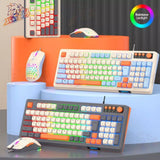 Kit Teclado E Mouse De Gamer Com Fio Para Três combinações de cores Iluminado 98 Teclas CINZA