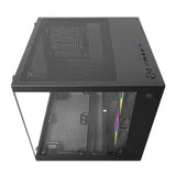 Gabinete Gamer Pichau Atom X, Mini-Tower, Lateral de Vidro, Com 2 Fans, Preto, PG-ATOMX-BK