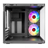 Gabinete Gamer Pichau Atom X, Mini-Tower, Lateral de Vidro, Com 2 Fans, Preto, PG-ATOMX-BK