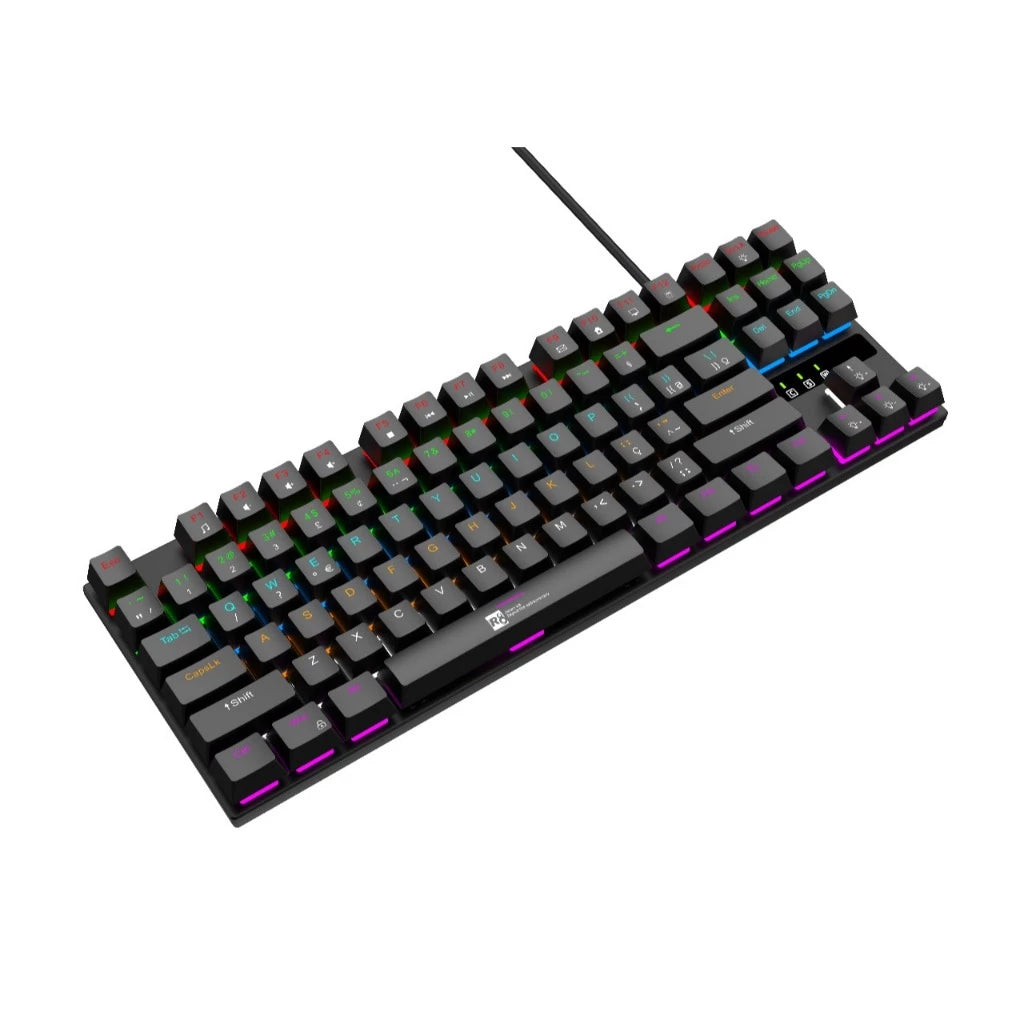 Teclado Gamer Mecânico 80% RGB ABNT2 (Ç) Profissional Compacto Iluminação Ajustável alta performace
