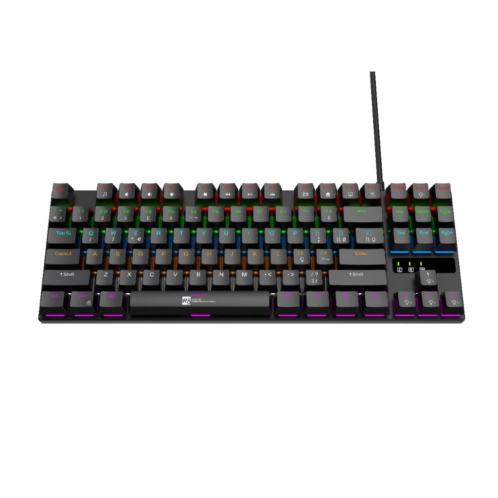 Teclado Gamer Mecânico 80% RGB ABNT2 (Ç) Profissional Compacto Iluminação Ajustável alta performace