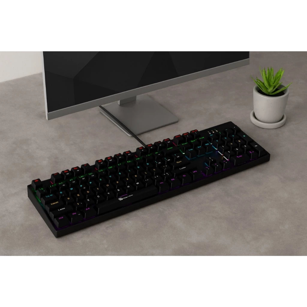 Teclado Gamer Mecânico 100% RGB ABNT2 (Ç) Profissional Compacto Iluminação Ajustável alta performace