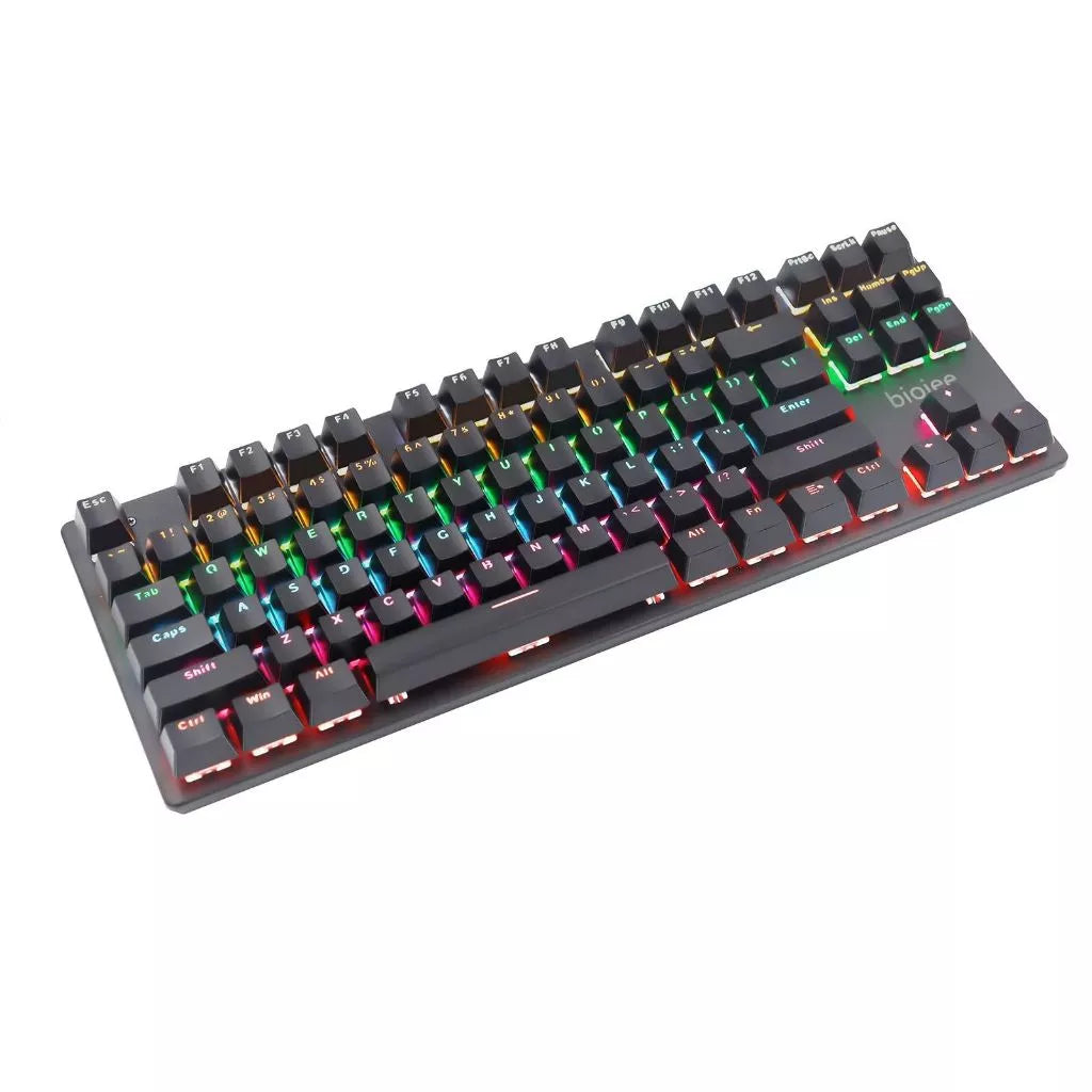 Teclado Gamer Mecânico Usb Blue Português Rgb Pc Computador 7cores ley-2080