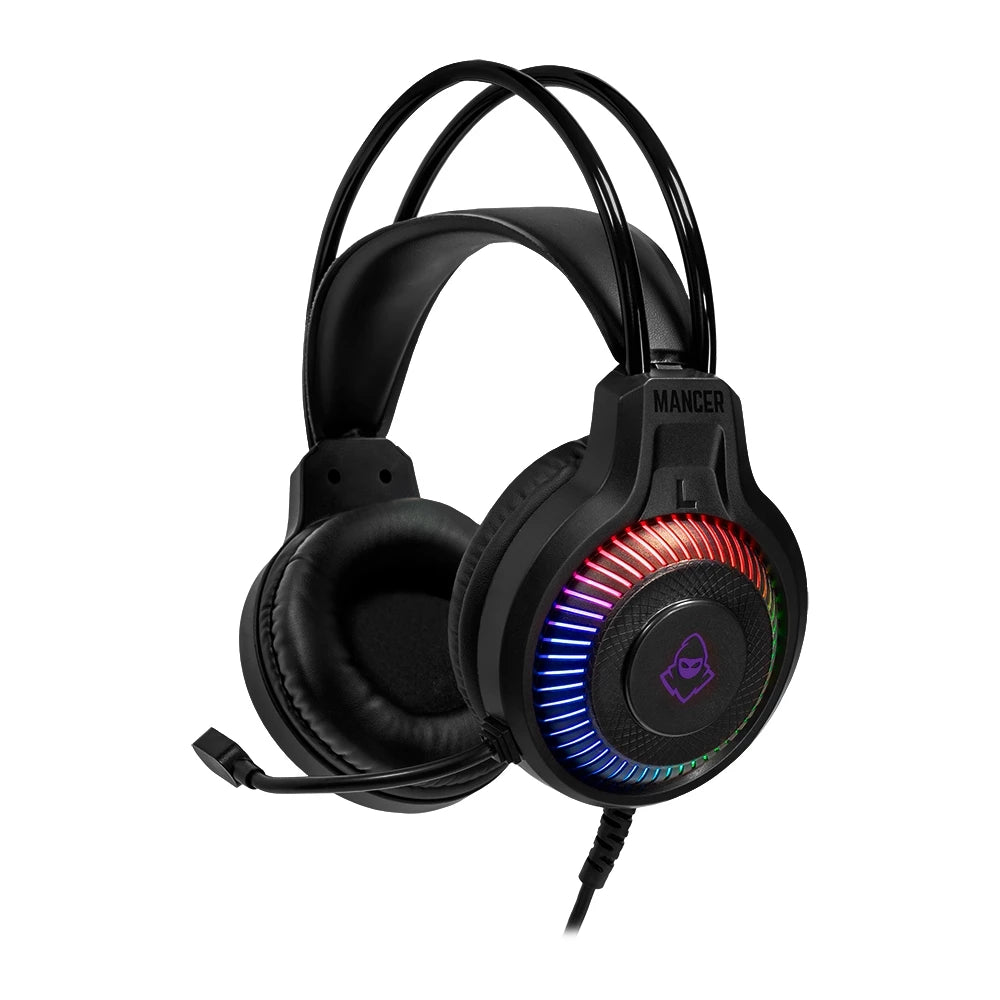 Headset Gamer Mancer Twilight S Rainbow – Drivers 40mm – Preto – NOVO