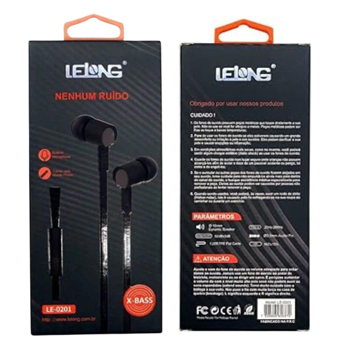 Fone De Ouvido Com Microfone LELONG Borracha Le-0201