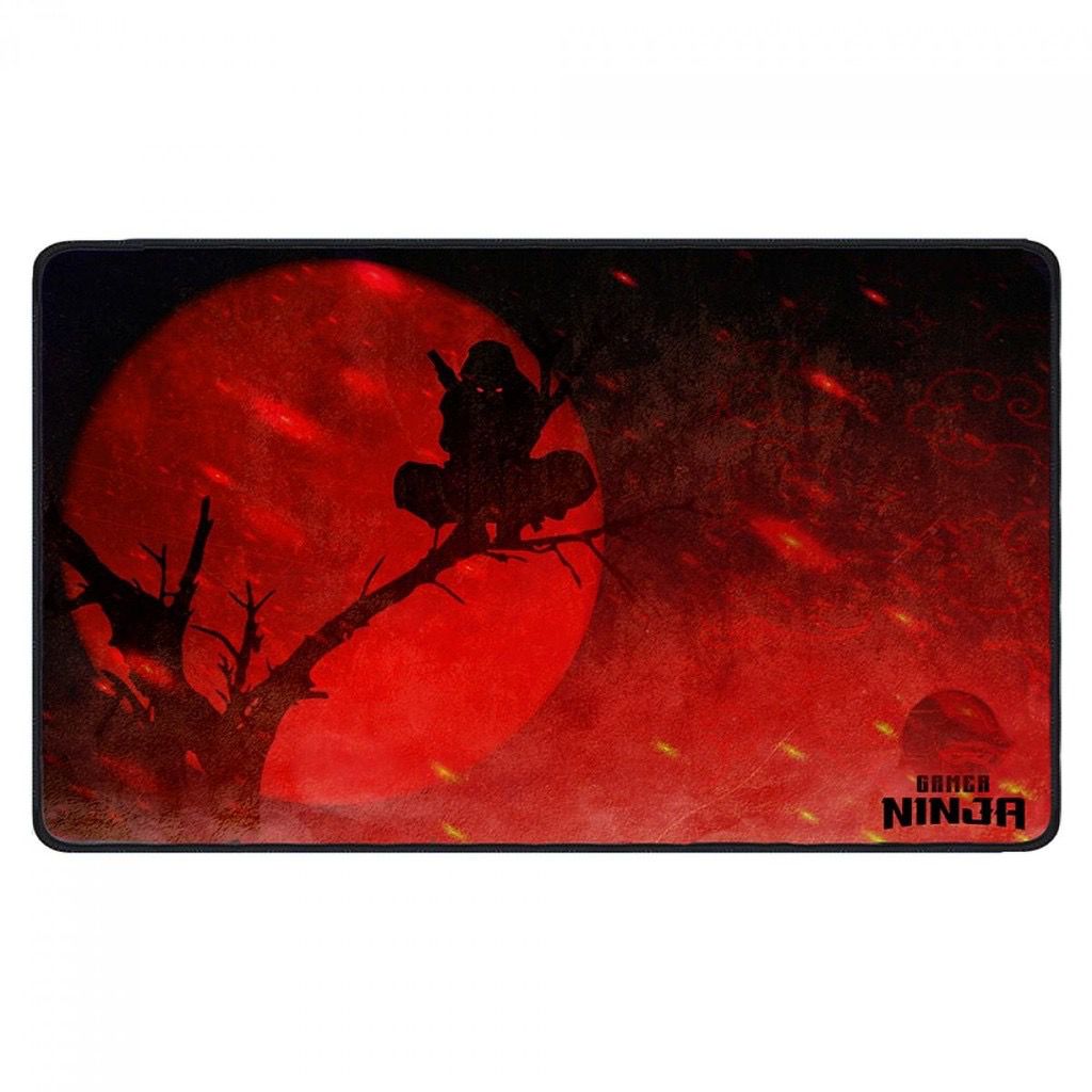 Mousepad Gamer Ninja 400x300mm – Controle e Precisão, Cor vermelho