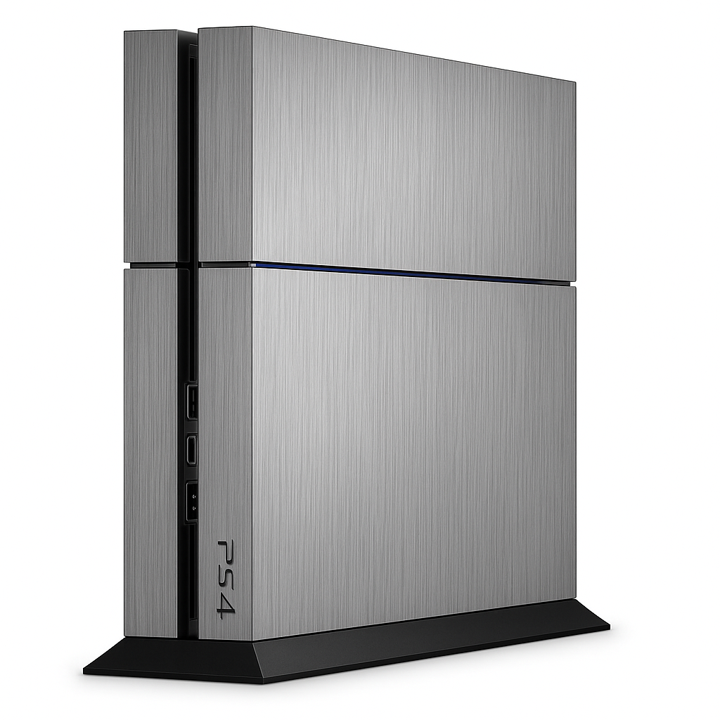 Ps4 Fat Skin - Aço Escovado Cinza 500GB 1 jogo de brinde