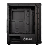 GABINETE GAMER MANCER HEXER, RAINBOW, MID-TOWER, LATERAL DE VIDRO, COM 3 FANS, PRETO, MCR-HEX-RB01