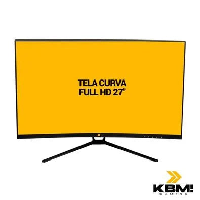 Monitor Gamer Curvo KBM! Gaming MG320 27" Full HD, 180Hz, 1ms, HDMI e DP, Adaptive Sync, Ajuste De Ângulo, Preto - KGMG32027PT (USADO)