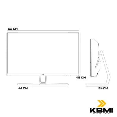 Monitor Gamer Curvo KBM! Gaming MG320 27" Full HD, 180Hz, 1ms, HDMI e DP, Adaptive Sync, Ajuste De Ângulo, Preto - KGMG32027PT (USADO)