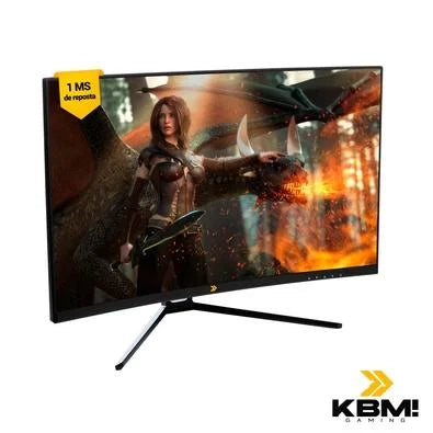 Monitor Gamer Curvo KBM! Gaming MG320 27" Full HD, 180Hz, 1ms, HDMI e DP, Adaptive Sync, Ajuste De Ângulo, Preto - KGMG32027PT (USADO)