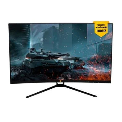 Monitor Gamer Curvo KBM! Gaming MG320 27" Full HD, 180Hz, 1ms, HDMI e DP, Adaptive Sync, Ajuste De Ângulo, Preto - KGMG32027PT (USADO)