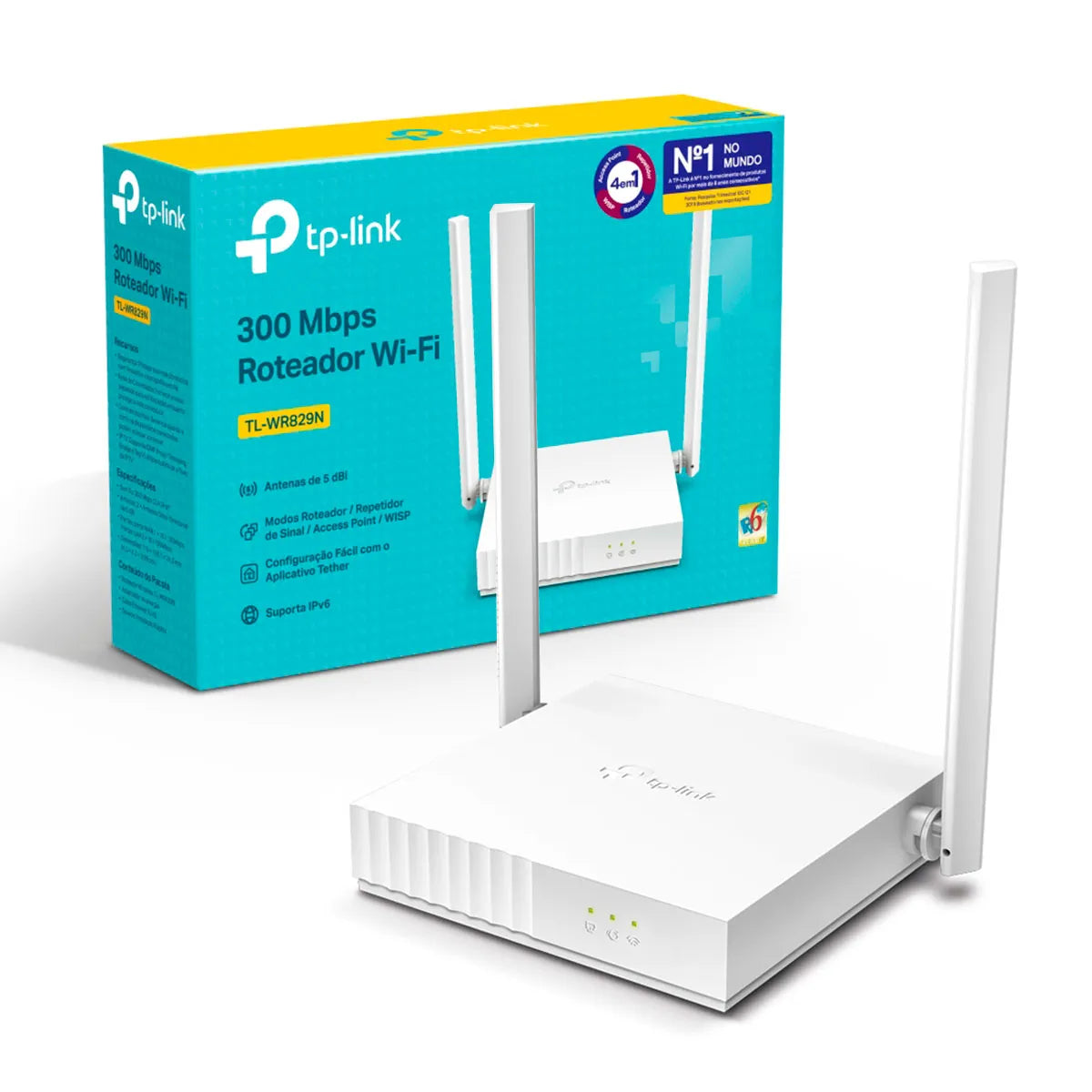 Roteador Wi-fi TP-Link TL-WR829N Wireless N 300MBPS IPV6 - 2 antenas/branco