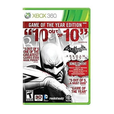 Jogo Batman: Arkham City Edição Jogo Do Ano - Xbox 360 (USADO)