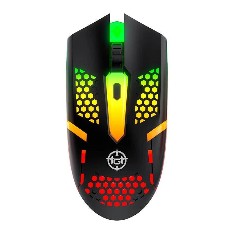 Combo Gamer TGT Fal, Rainbow, Teclado ABNT2, Mouse 1600DPI, Mousepad Pequeno, TGT-FAL-RBW03