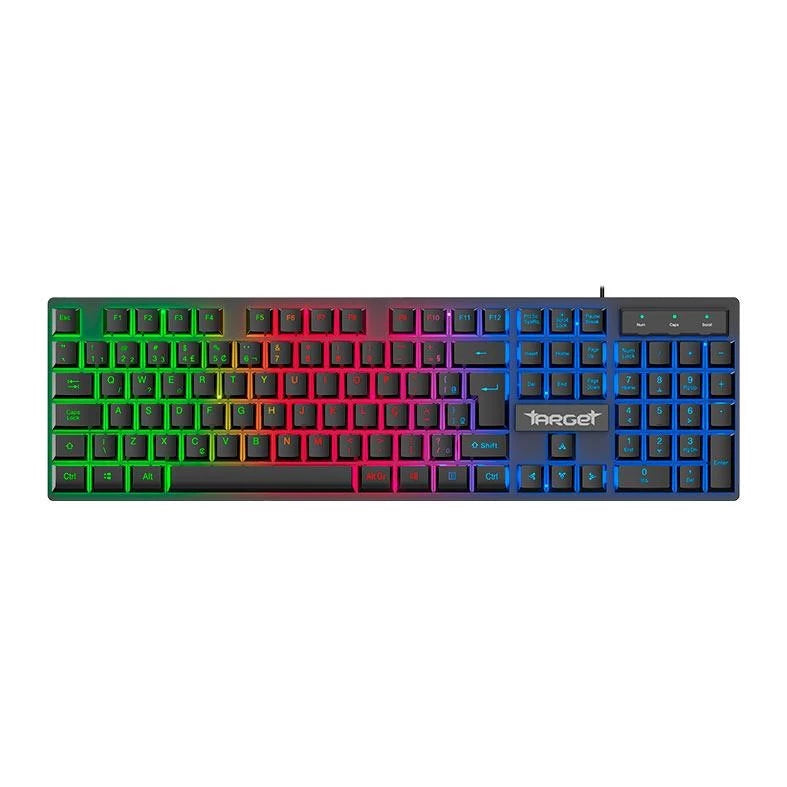 Combo Gamer TGT Fal, Rainbow, Teclado ABNT2, Mouse 1600DPI, Mousepad Pequeno, TGT-FAL-RBW03