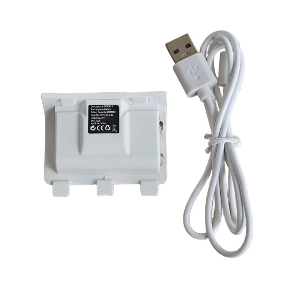 Bateria Branca com Cabo Carregador TIPO-C Para Controle X-Box Series X/S