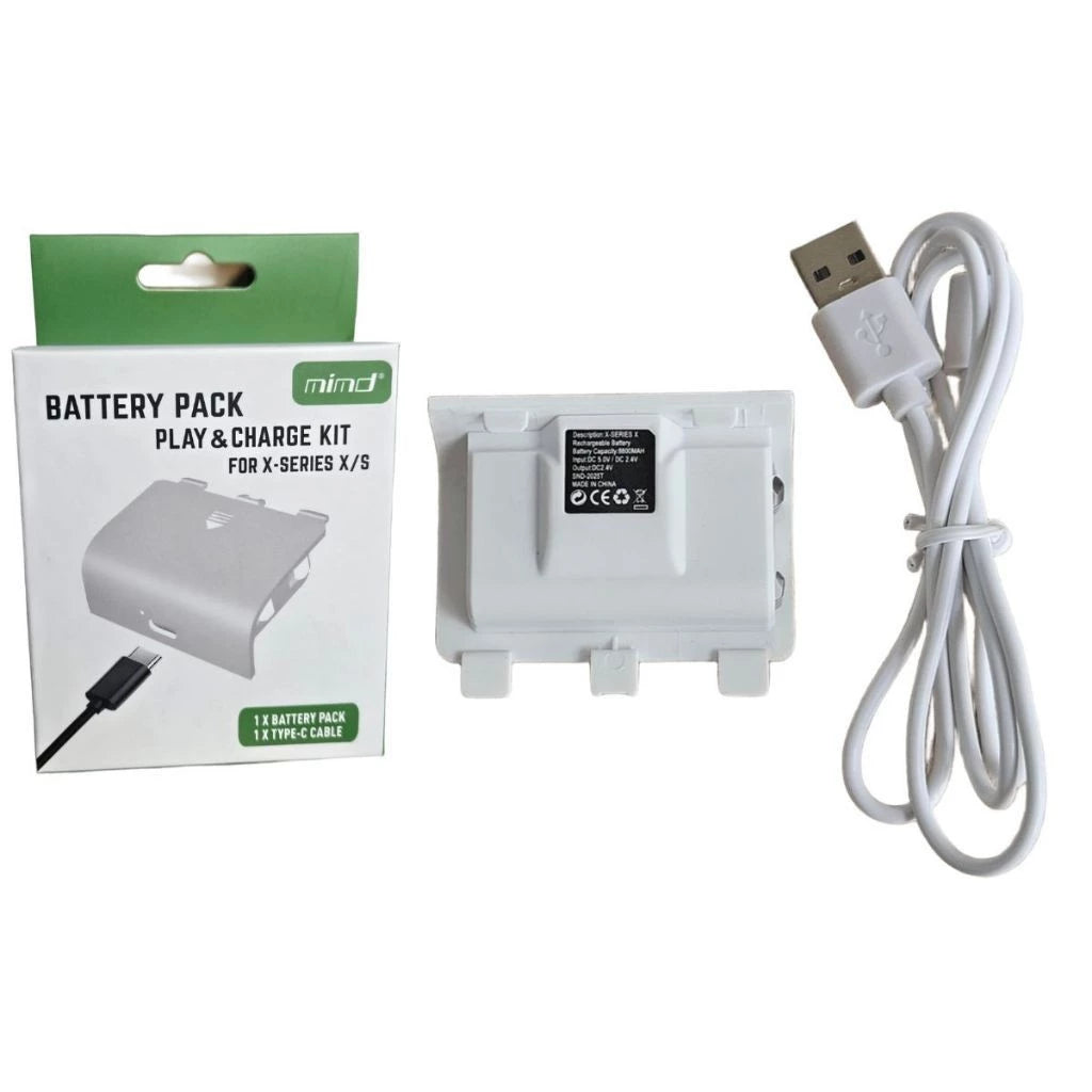 Bateria Branca com Cabo Carregador TIPO-C Para Controle X-Box Series X/S