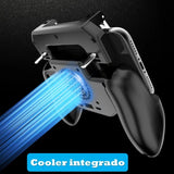 Gamepad Controle para Celular com Gatilho integrado e Cooler para resfriamento Android IOS