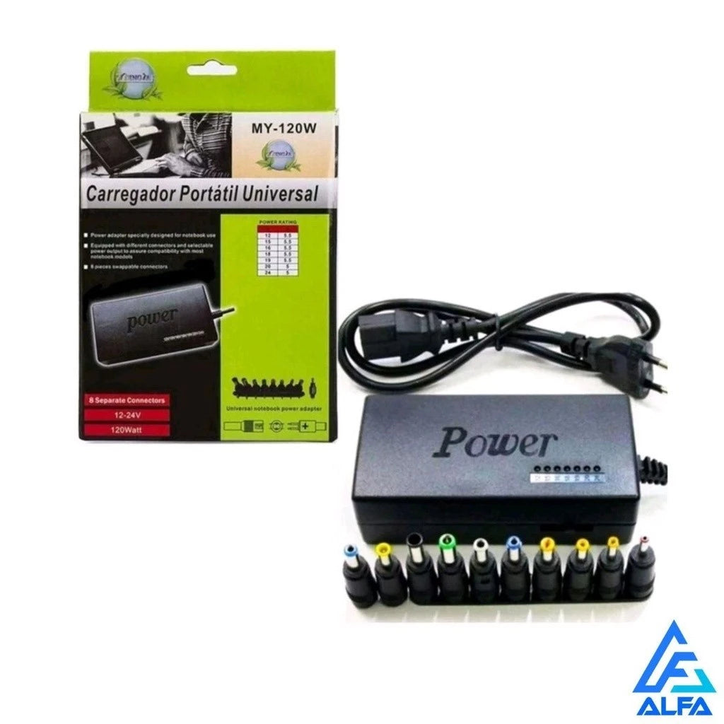 Fonte Carregador Universal Notebook Laptop Computador 120W