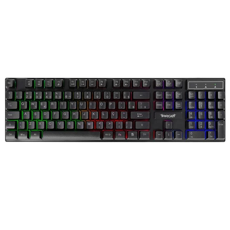 Combo Gamer TGT Ariete 4x1 Rainbow. Teclado, Mouse 1600DPI, Mousepad e Headset 40mm, TGT-ART-RBW01