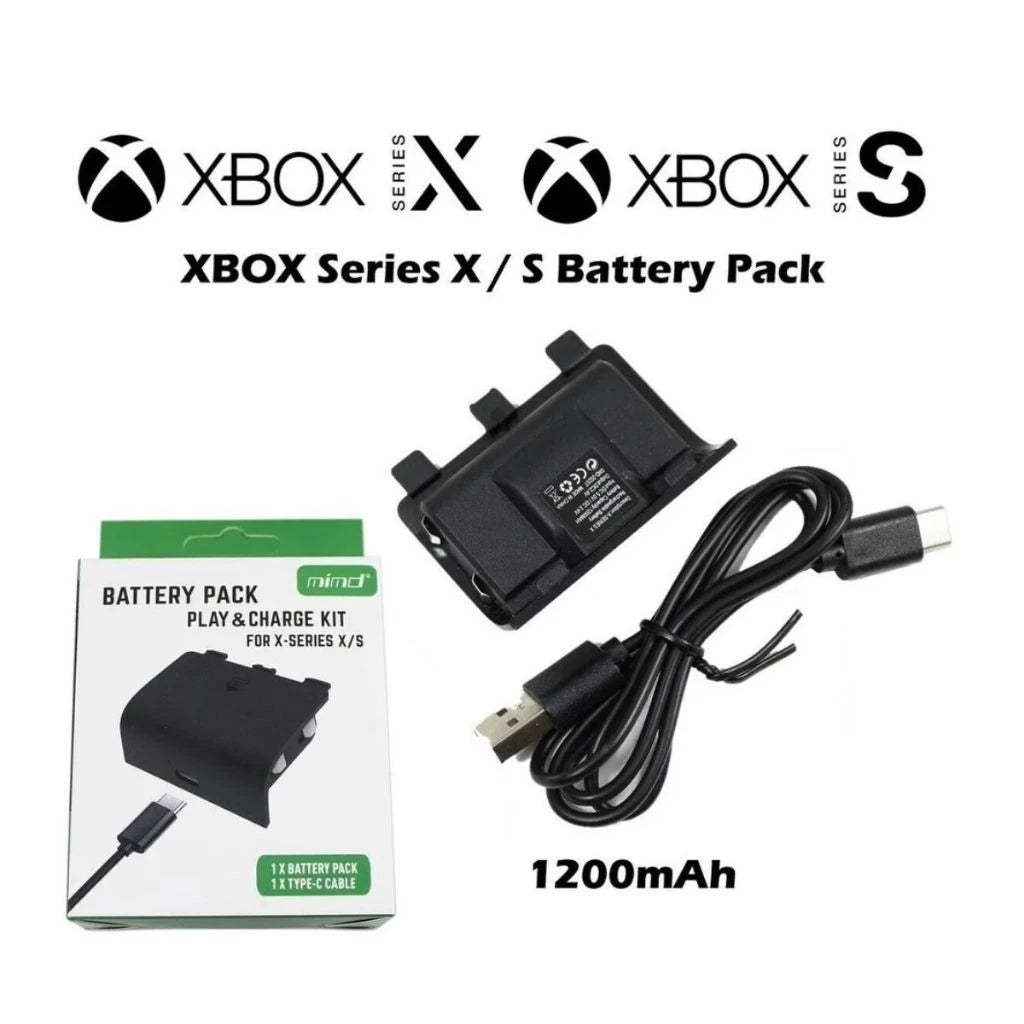 Bateria para Controle X-BOX Series S/X Preto C/ Cabo USB-C
