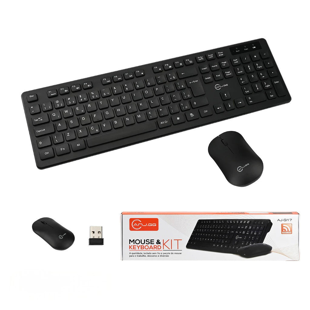 Kit Teclado E Mouse Sem Fio Wireless 2.4ghz 3200dpi Óptico SusStore