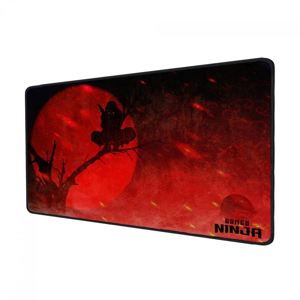 Mousepad Gamer Ninja 400x300mm – Controle e Precisão, Cor vermelho