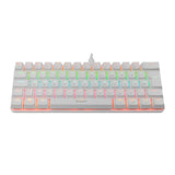 Teclado Mecanico Gamer TGT Sherman Compacto, Rainbow, ABNT2, Switch Azul, Branco, TGT-SHCPTW-RBW01